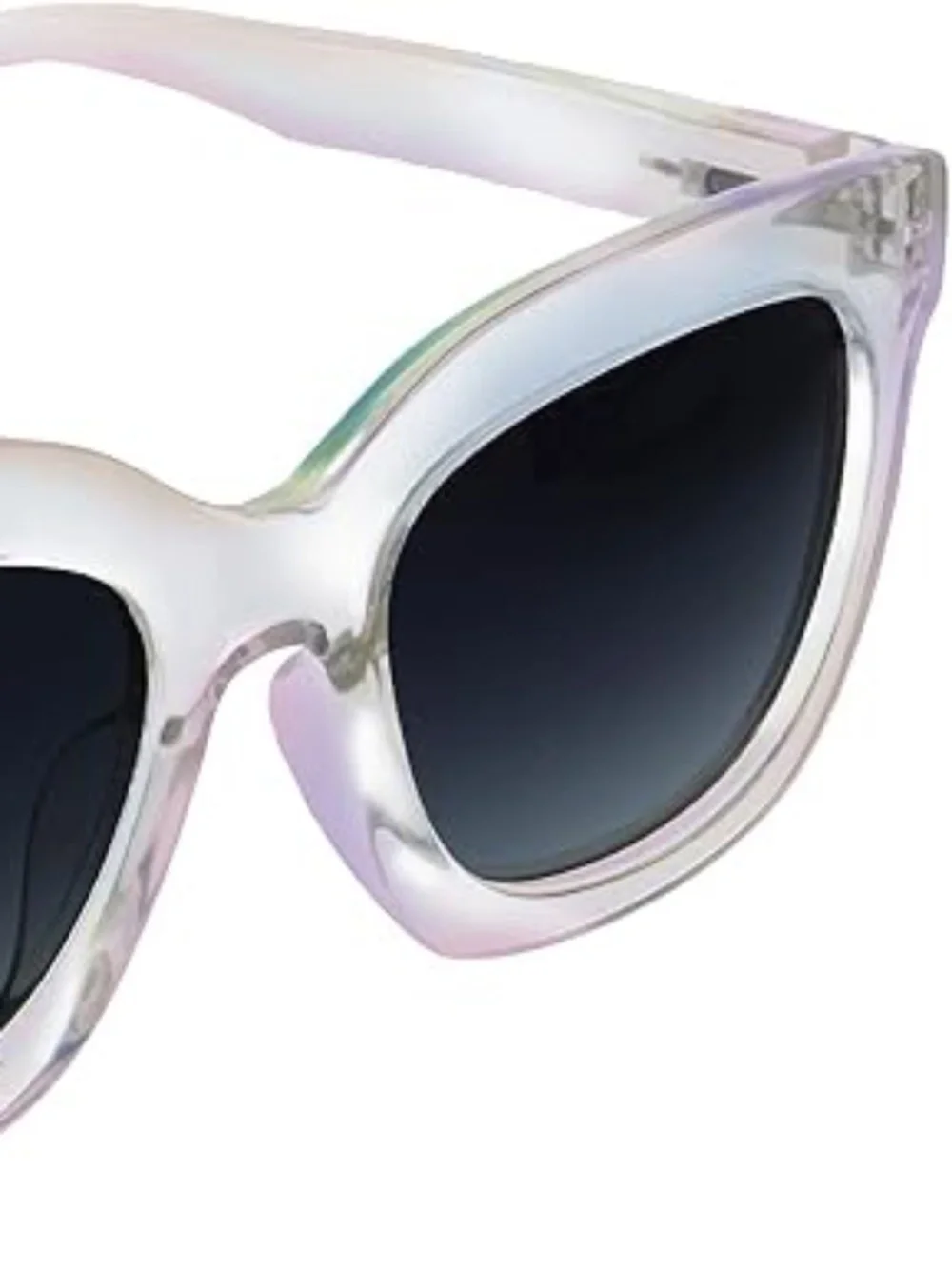 NEW Peepers Weekender clear iridescent polarized sunglasses UV400